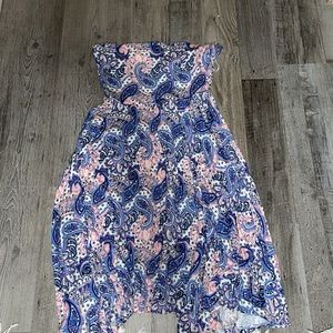 Express Women's Strapless Asymmetrical Dress Small